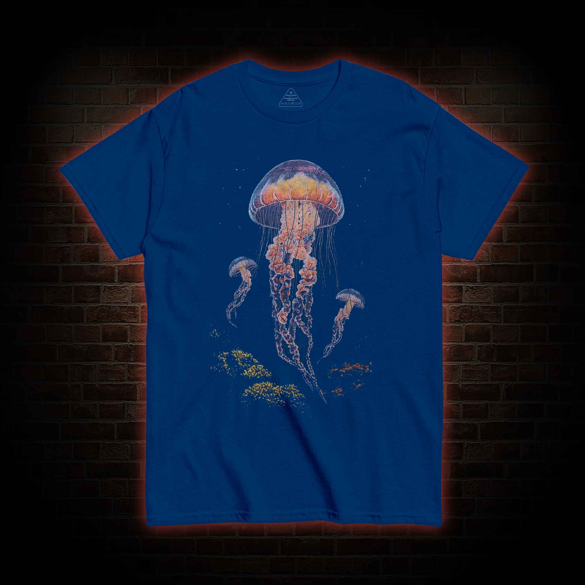Vintage Jellyfish Dark Ocean Grunge T-shirt