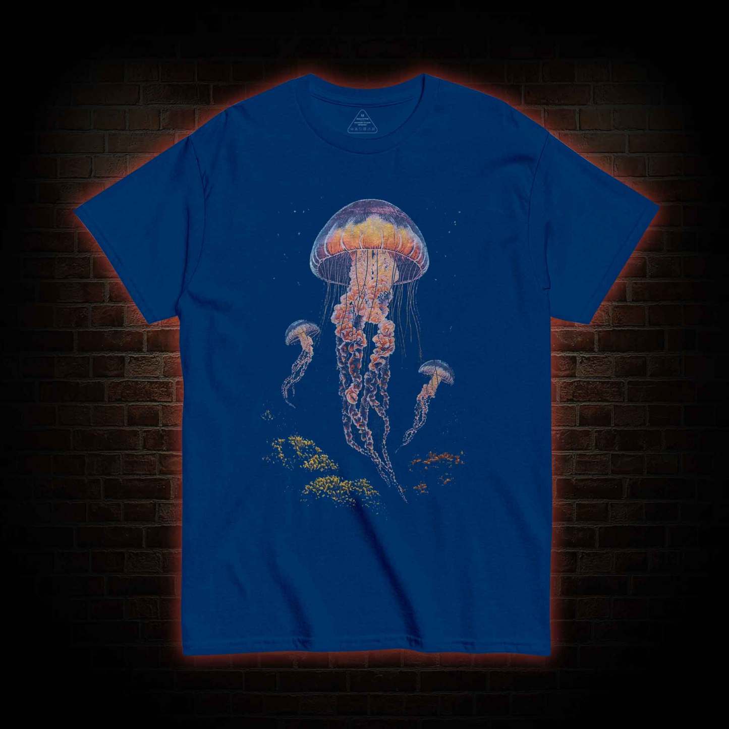 Vintage Jellyfish Dark Ocean Grunge T-shirt