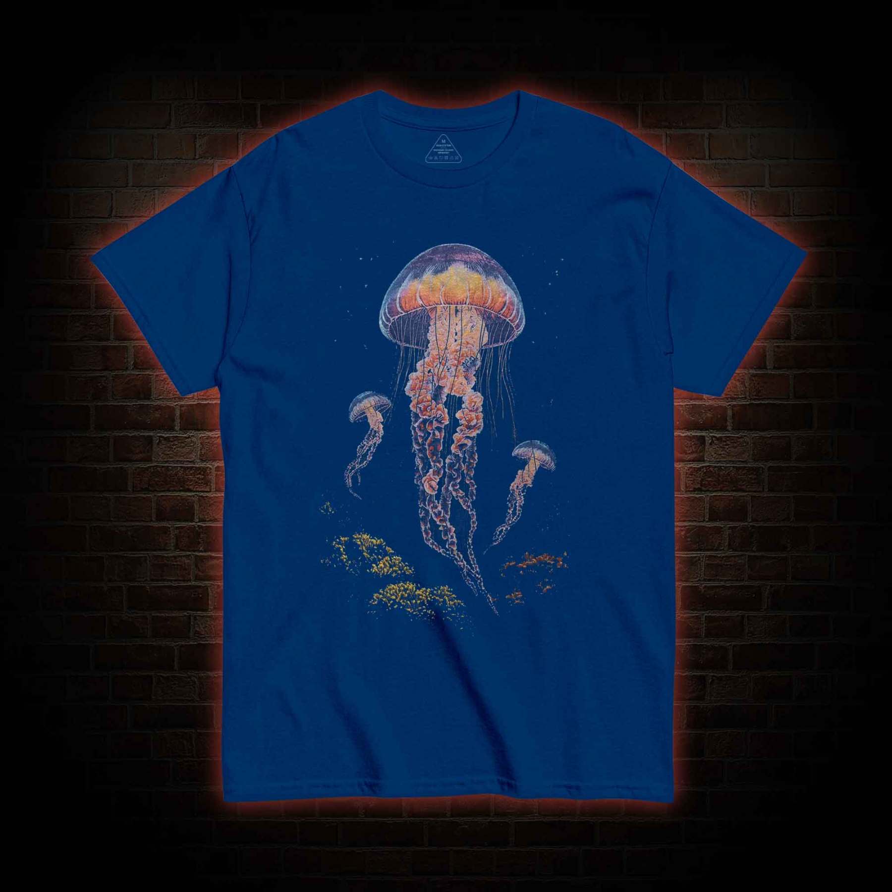 Vintage Jellyfish Dark Ocean Grunge T-shirt