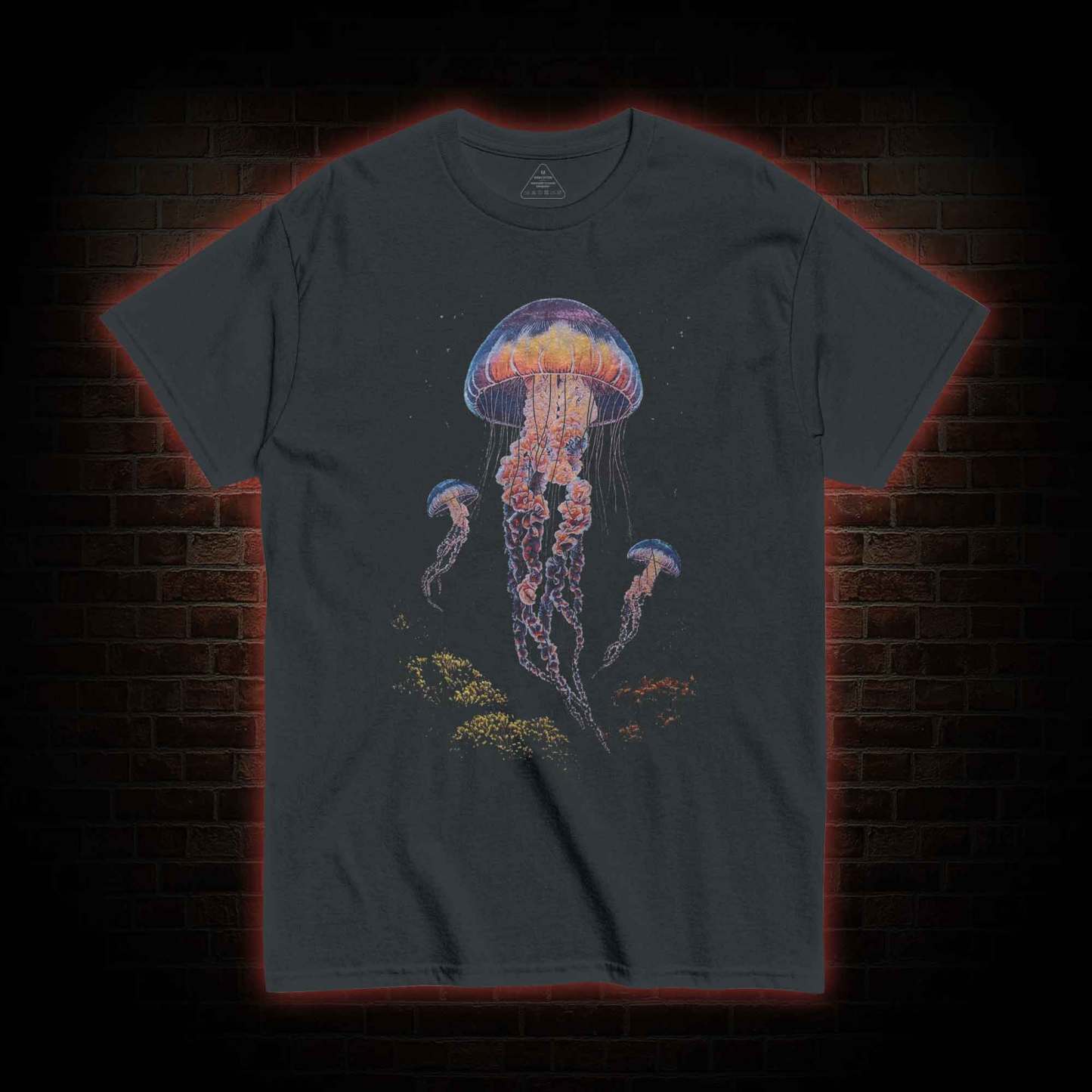 Vintage Jellyfish Dark Ocean Grunge T-shirt