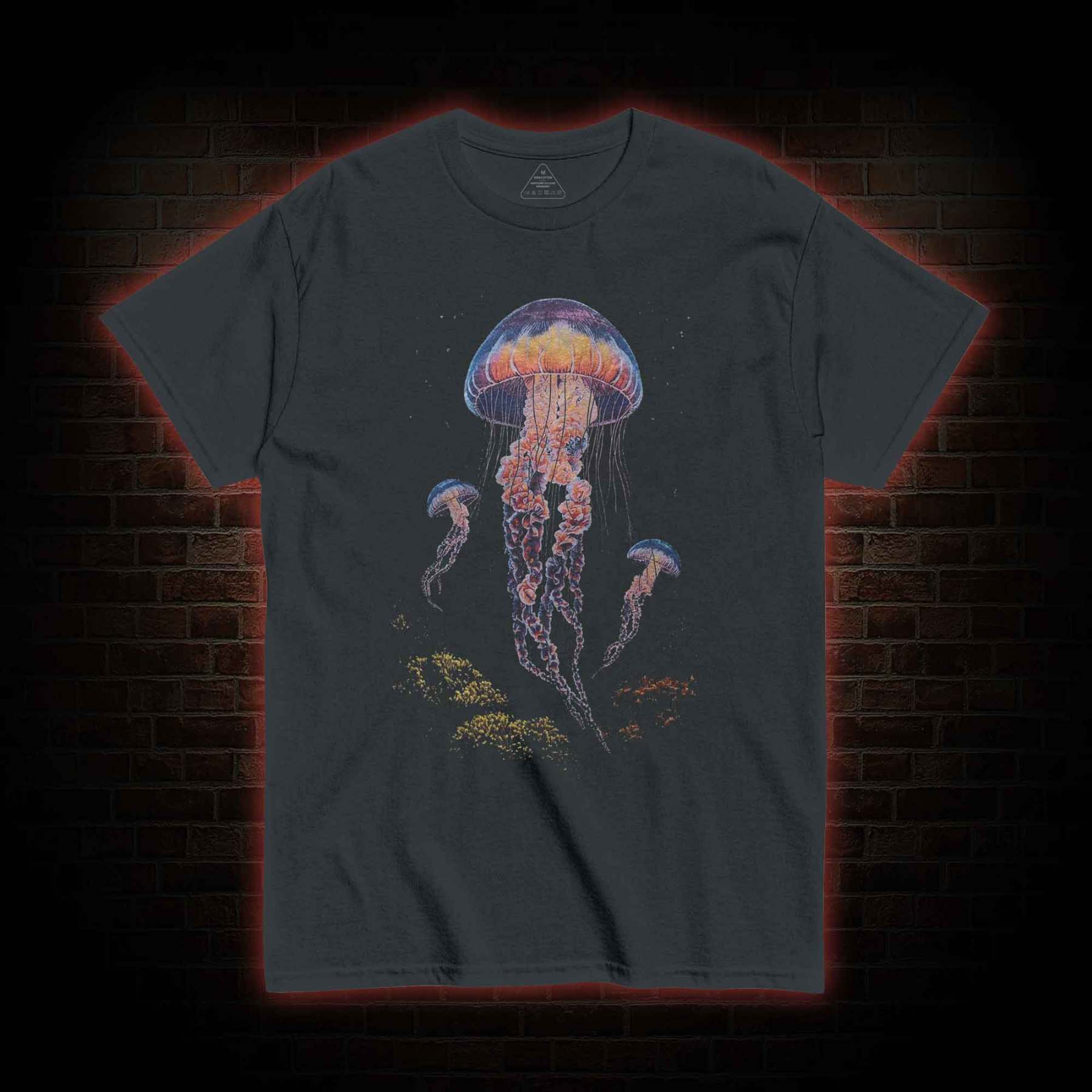 Vintage Jellyfish Dark Ocean Grunge T-shirt