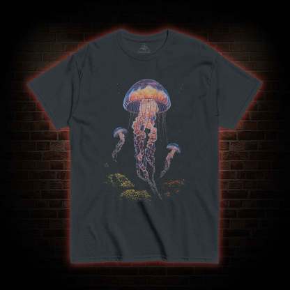 Vintage Jellyfish Dark Ocean Grunge T-shirt