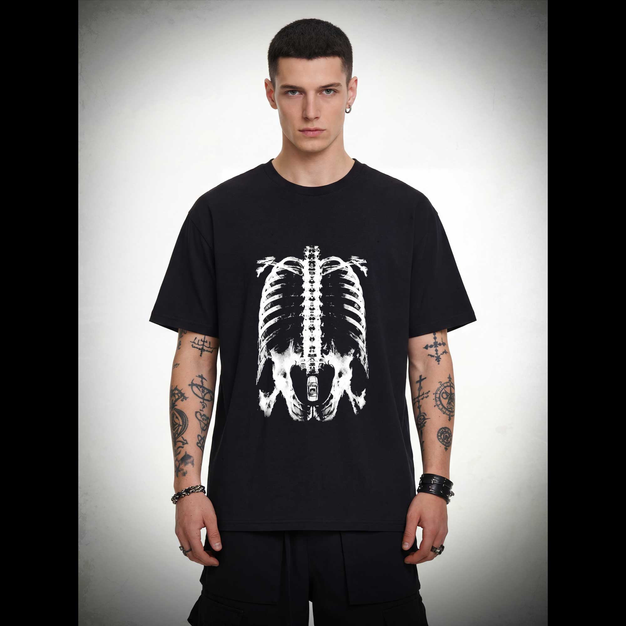 X-Ray Ribcage Skeleton T-shirt