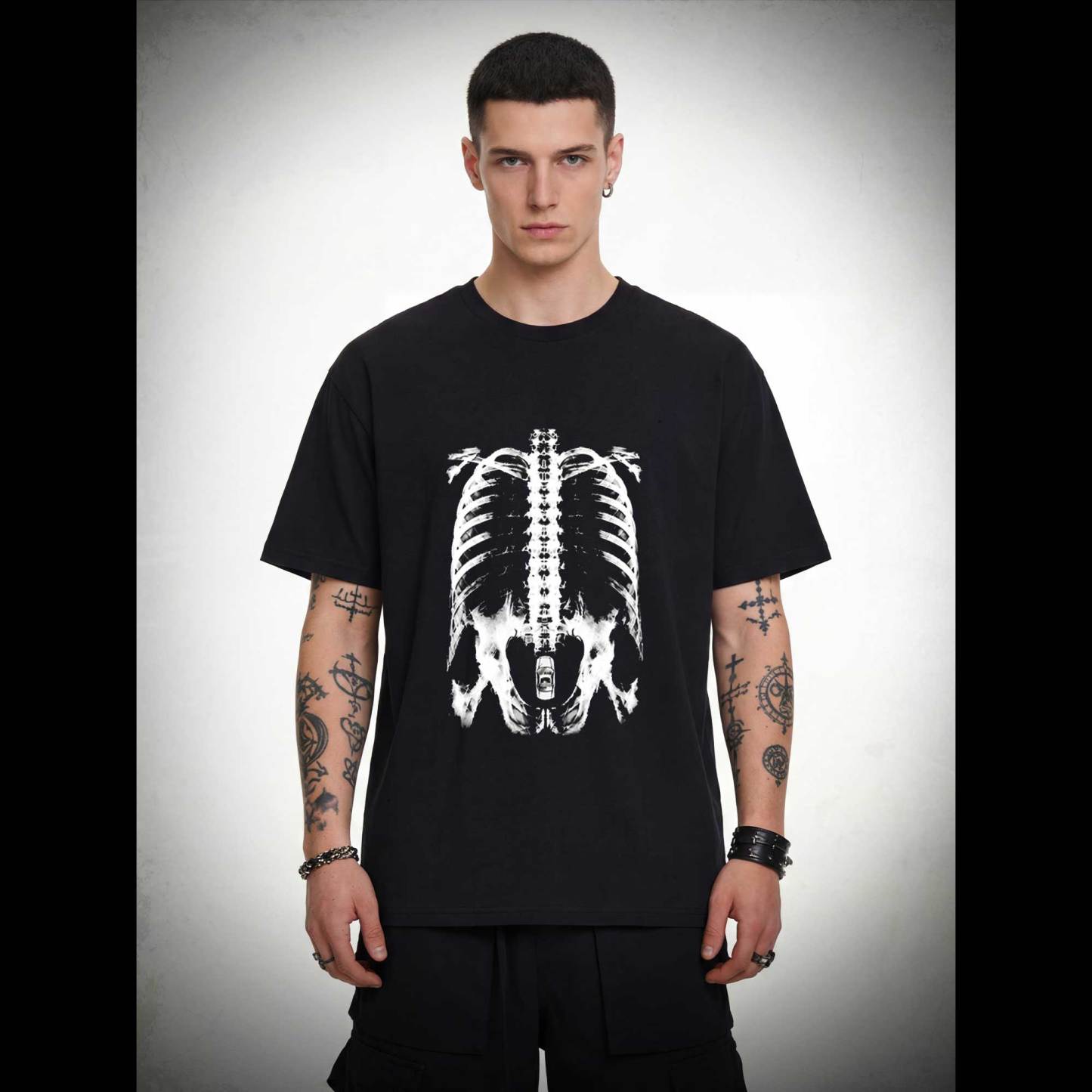X-Ray Ribcage Skeleton T-shirt