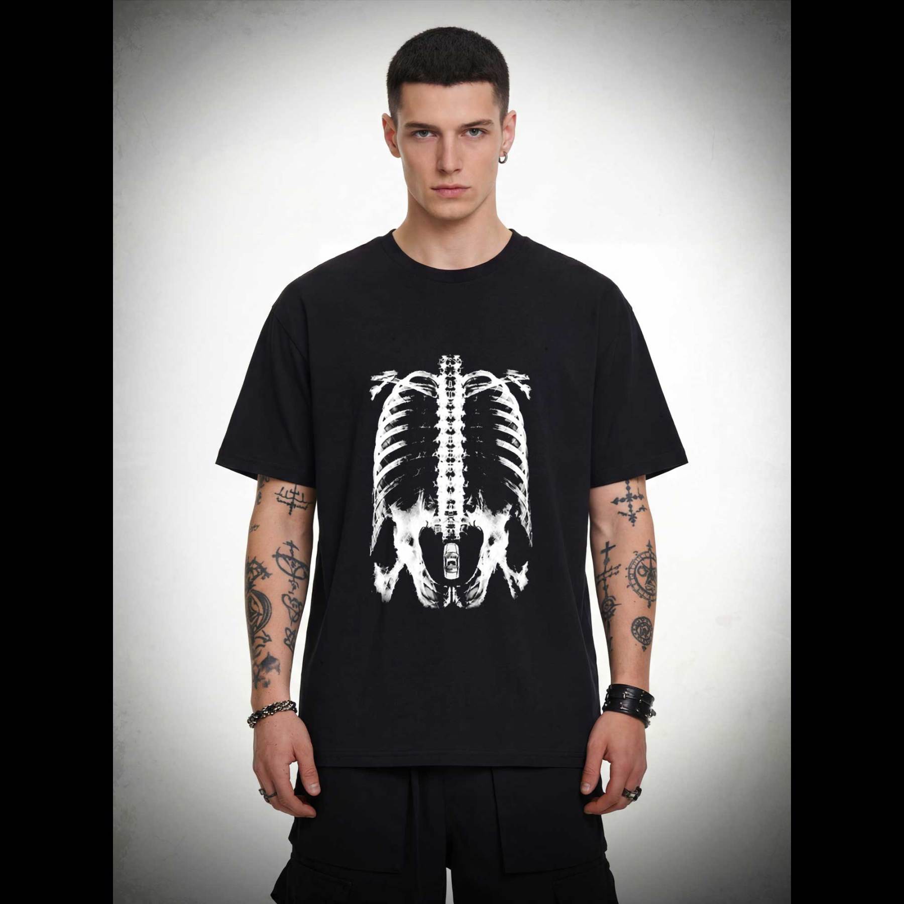 X-Ray Ribcage Skeleton T-shirt