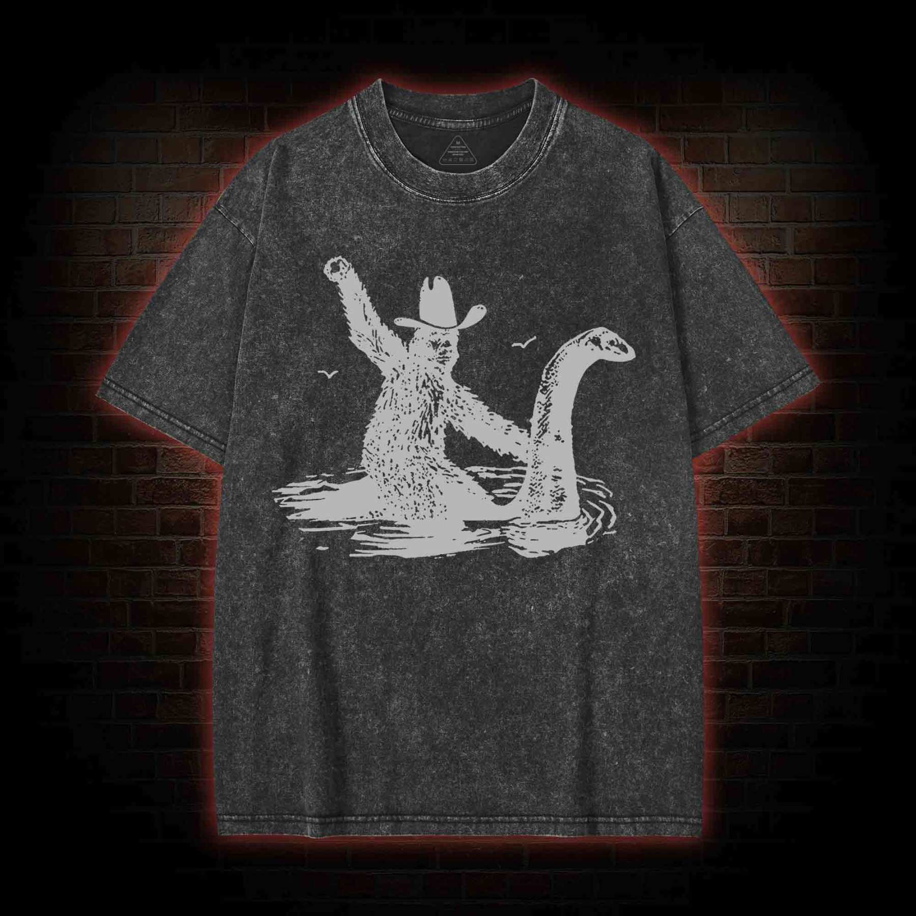 Bigfoot And Loch Ness Monster Washed T-shirt