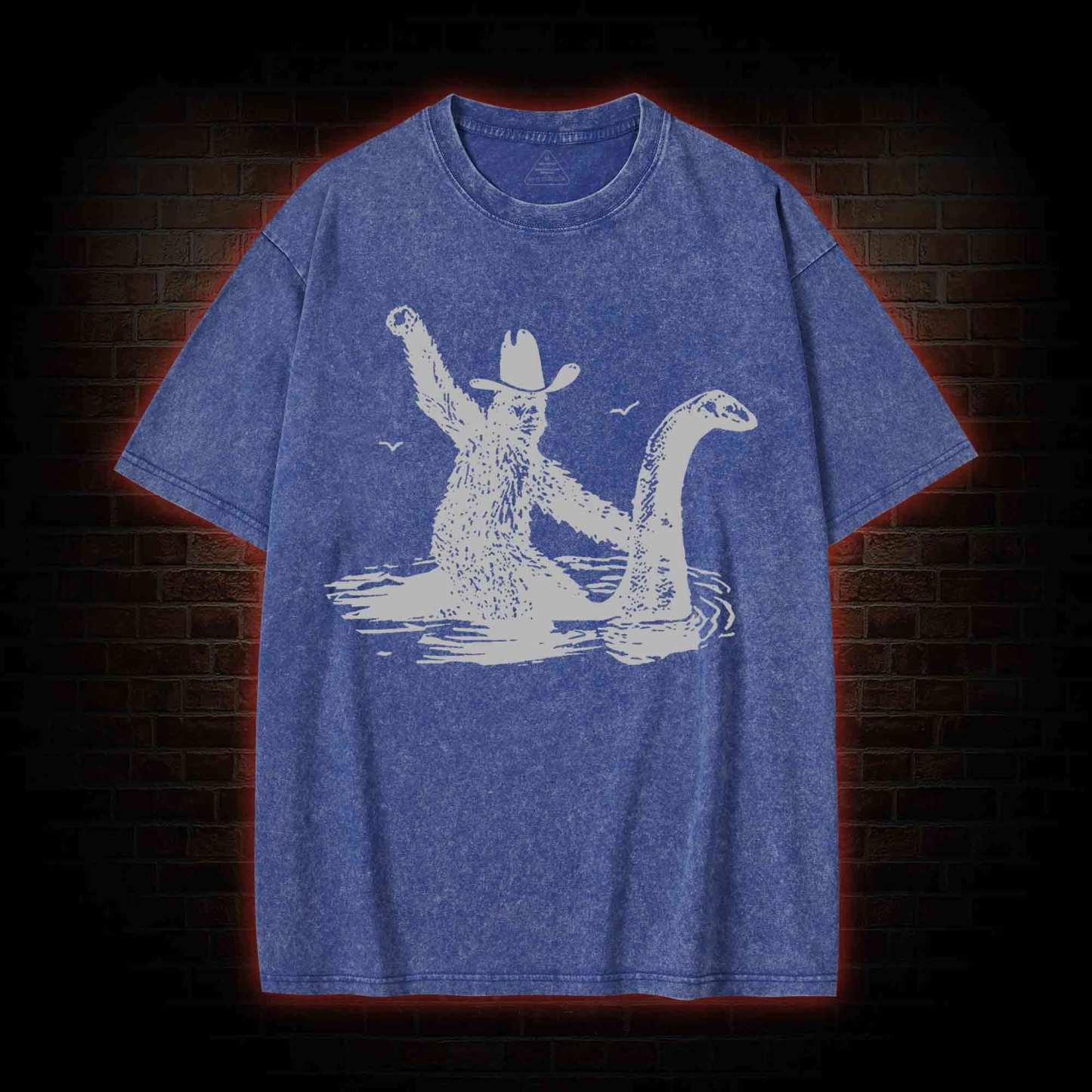 Bigfoot And Loch Ness Monster Washed T-shirt