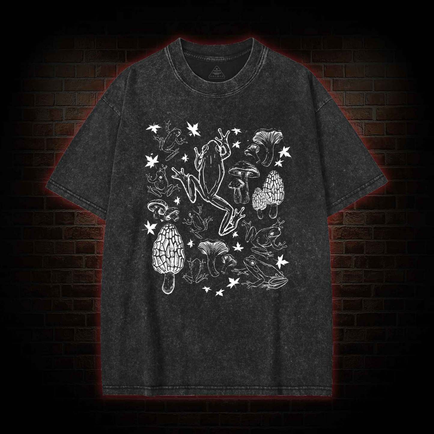 Frogs and Mushrooms Vintage Washed T-shirt