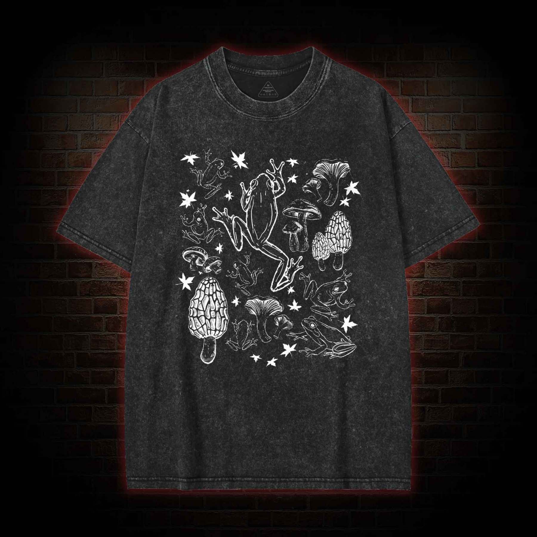 Frogs and Mushrooms Vintage Washed T-shirt