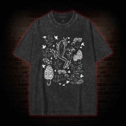 Frogs and Mushrooms Vintage Washed T-shirt