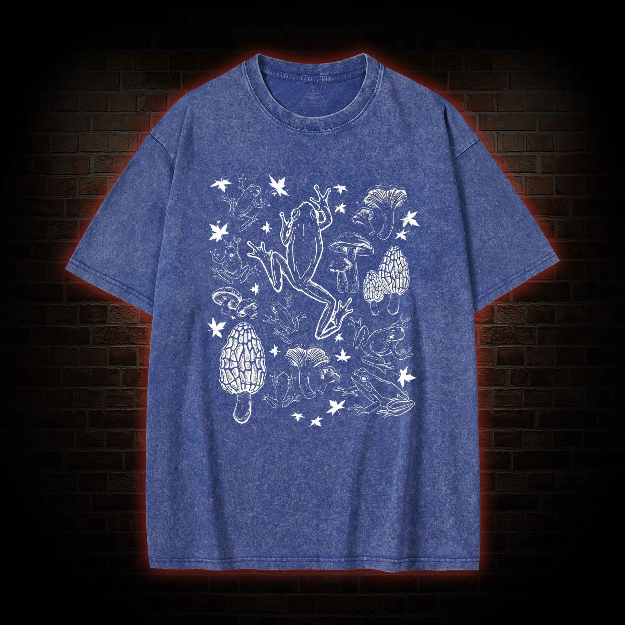 Frogs and Mushrooms Vintage Washed T-shirt