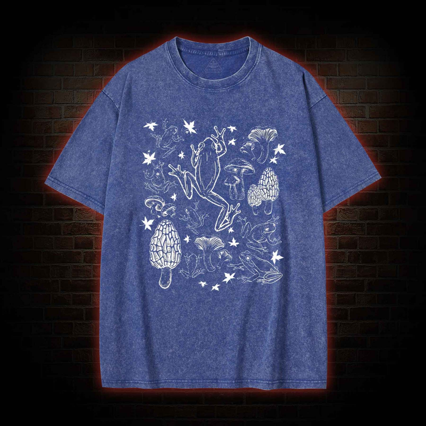 Frogs and Mushrooms Vintage Washed T-shirt
