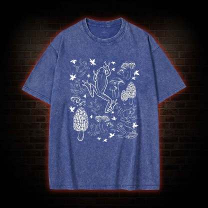 Frogs and Mushrooms Vintage Washed T-shirt