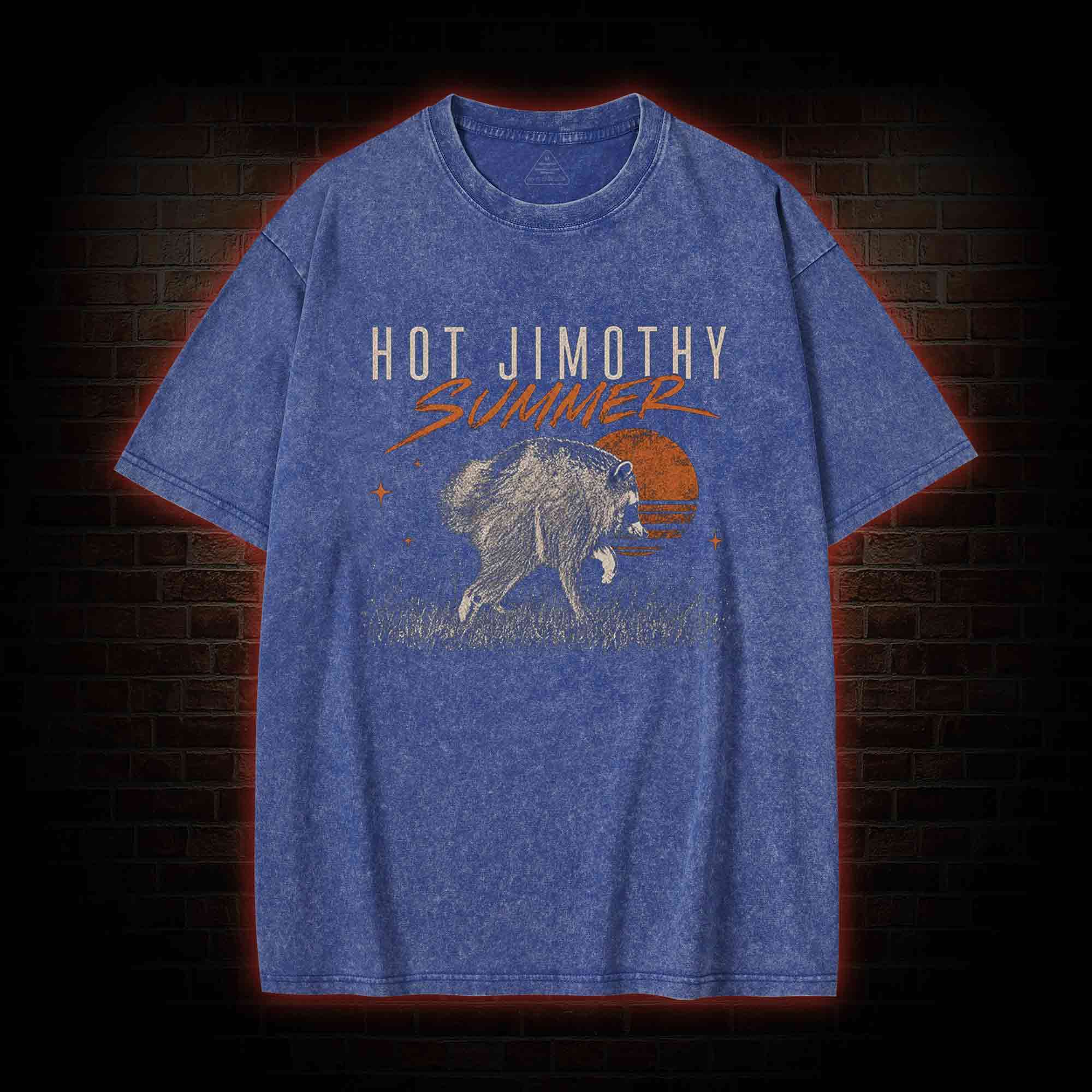 Jimothy Summer Raccoon Meme Washed T-shirt