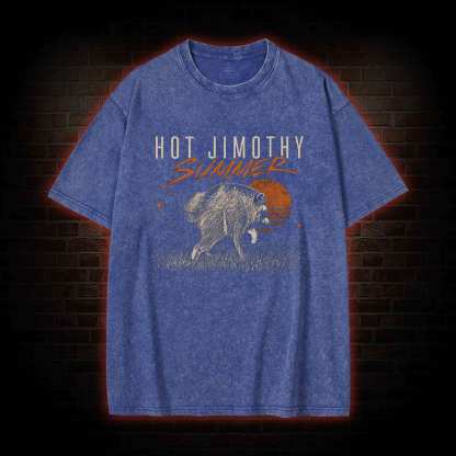 Jimothy Summer Raccoon Meme Washed T-shirt