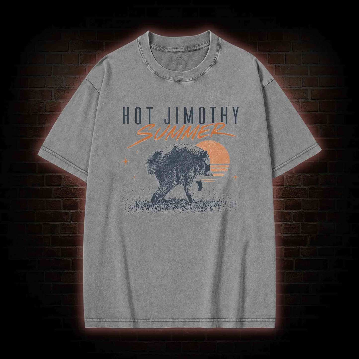 Jimothy Summer Raccoon Meme Washed T-shirt
