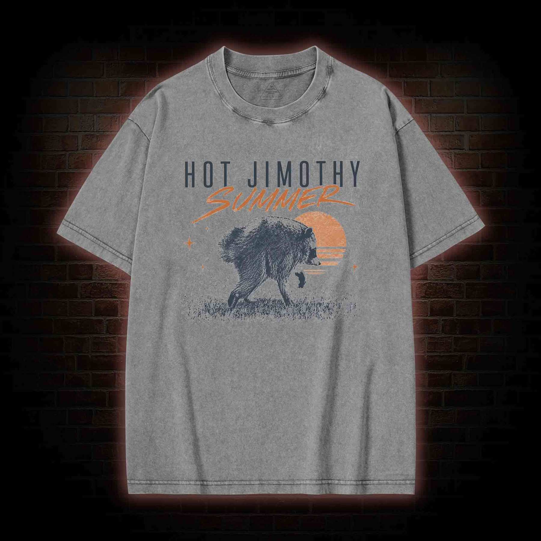 Jimothy Summer Raccoon Meme Washed T-shirt