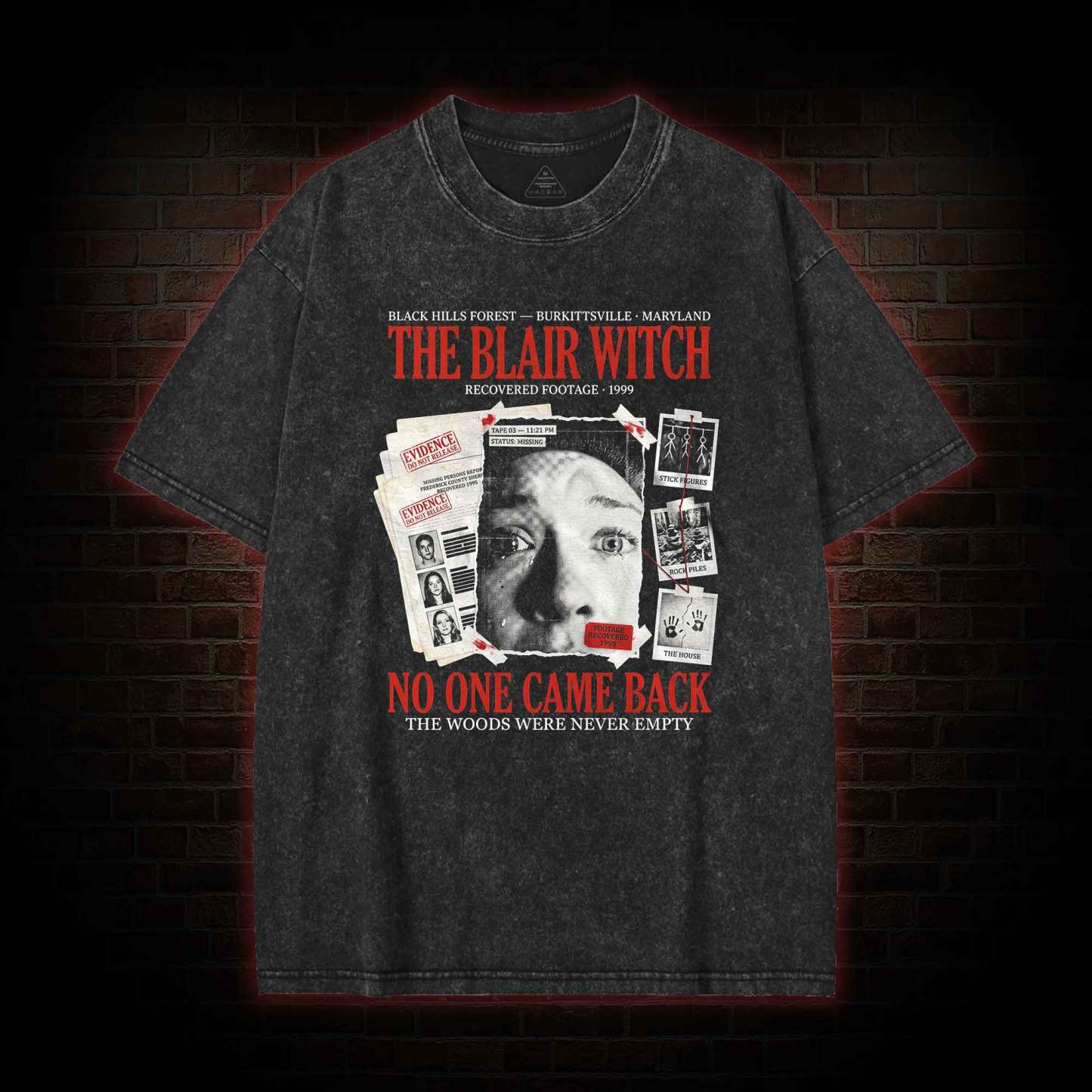 No One Came Back Fan Washed T-shirt
