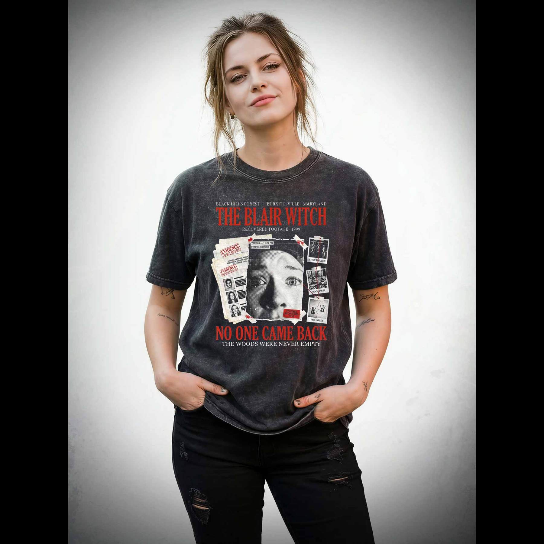 No One Came Back Fan Washed T-shirt