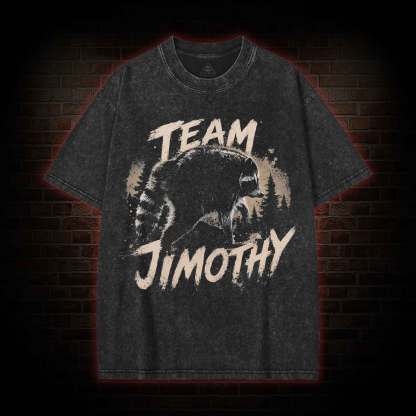 Team Jimothy Raccoon Washed T-shirt
