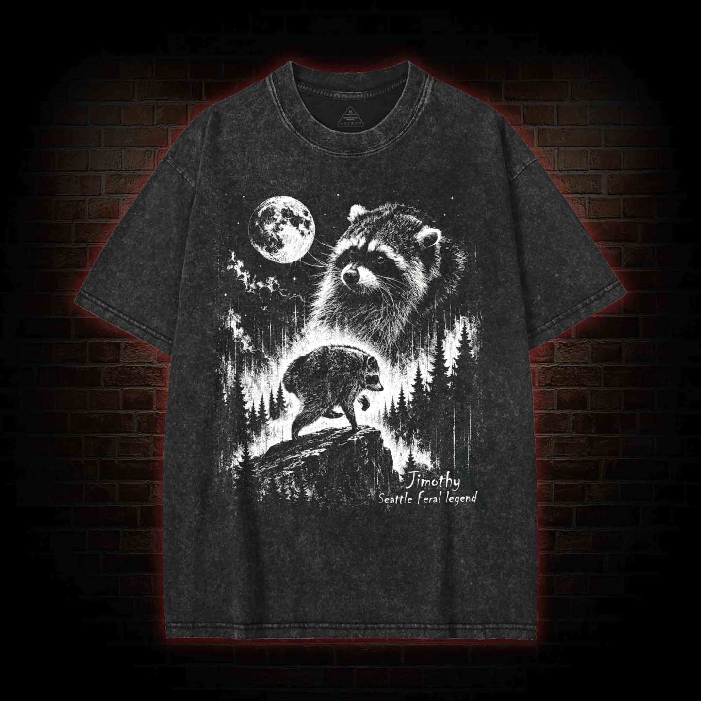 Vintage Jimothy Raccoon Washed T-shirt