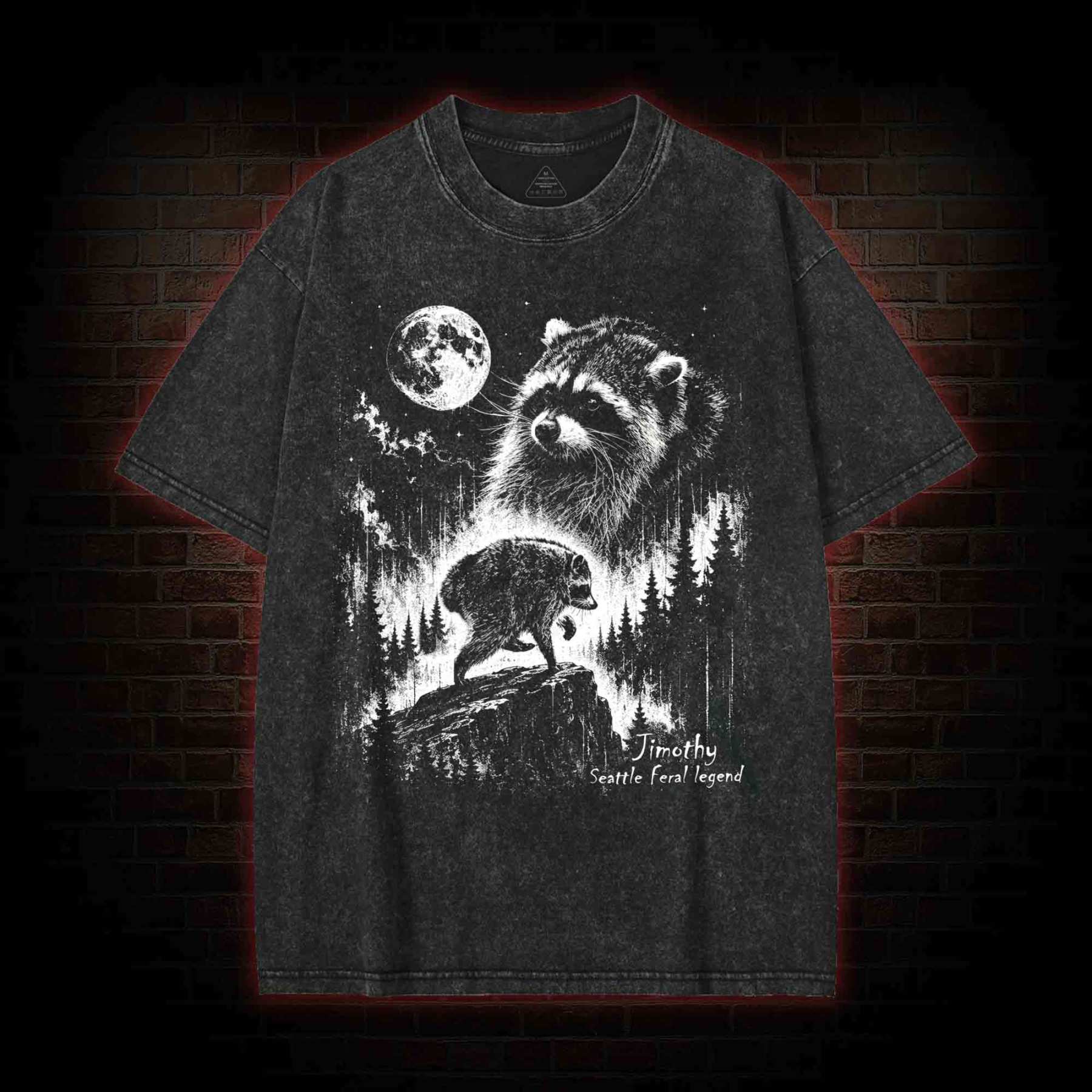 Vintage Jimothy Raccoon Washed T-shirt