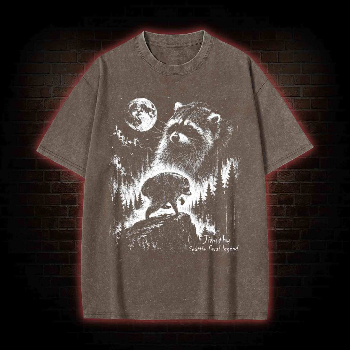 Vintage Jimothy Raccoon Washed T-shirt