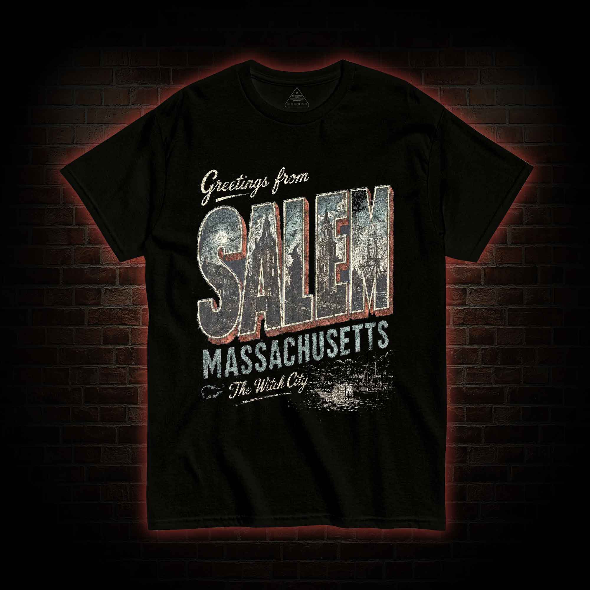 Greetings From Salem Salem Massachusetts Graphic T-shirt