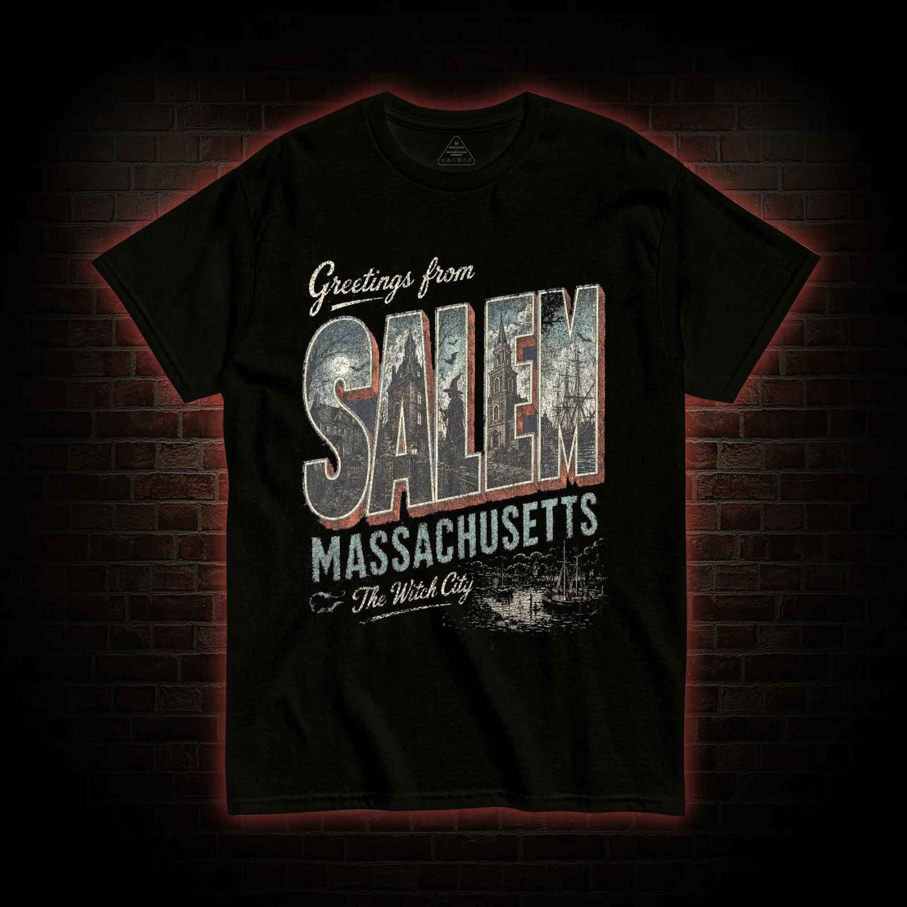 Greetings From Salem Salem Massachusetts Graphic T-shirt