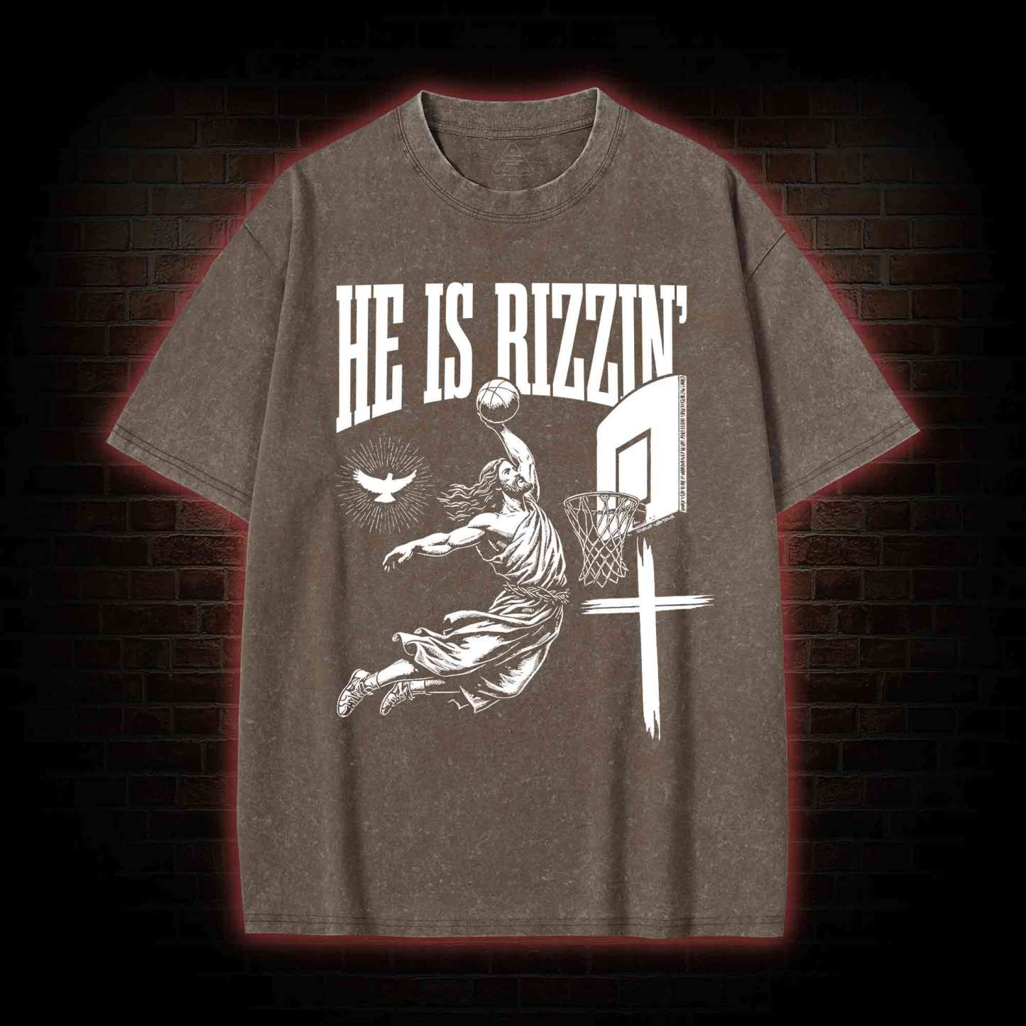 He Is Rizzin' Washed T-shirt