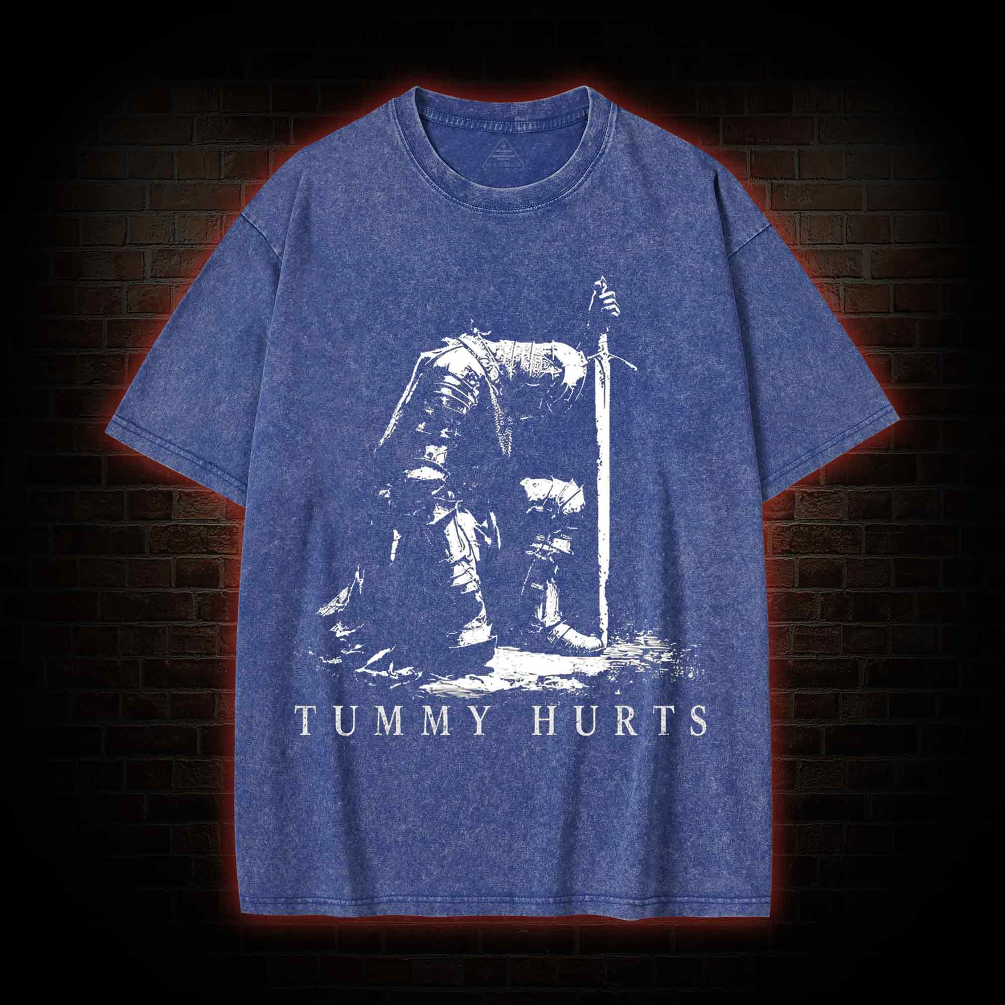 Dark Fantasy Knight Washed T-shirt