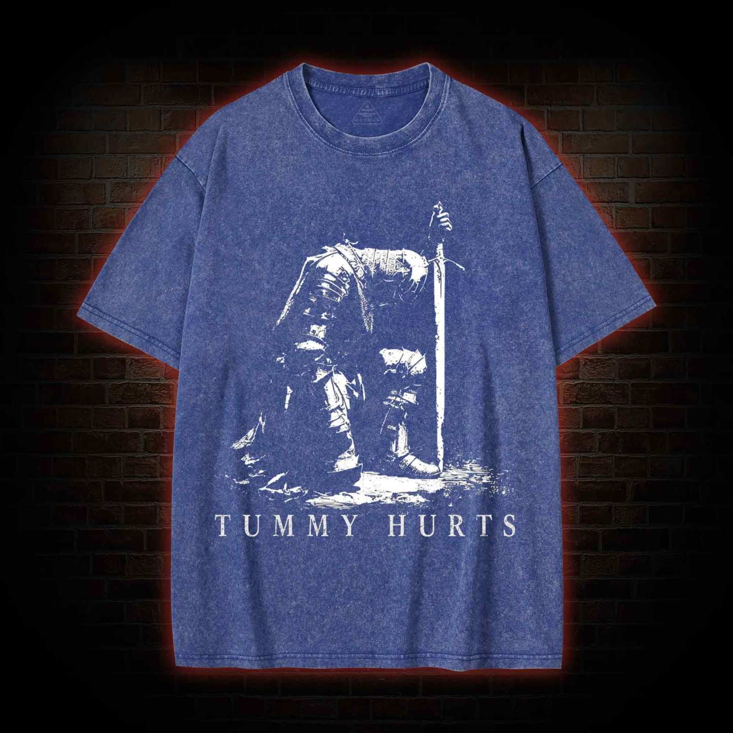 Dark Fantasy Knight Washed T-shirt