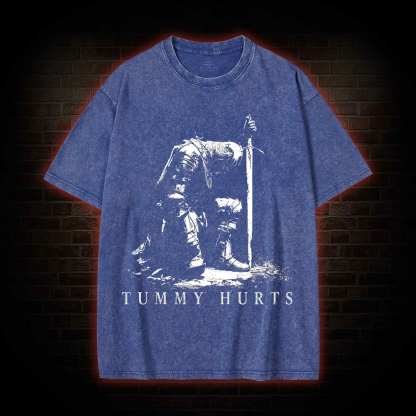 Dark Fantasy Knight Washed T-shirt