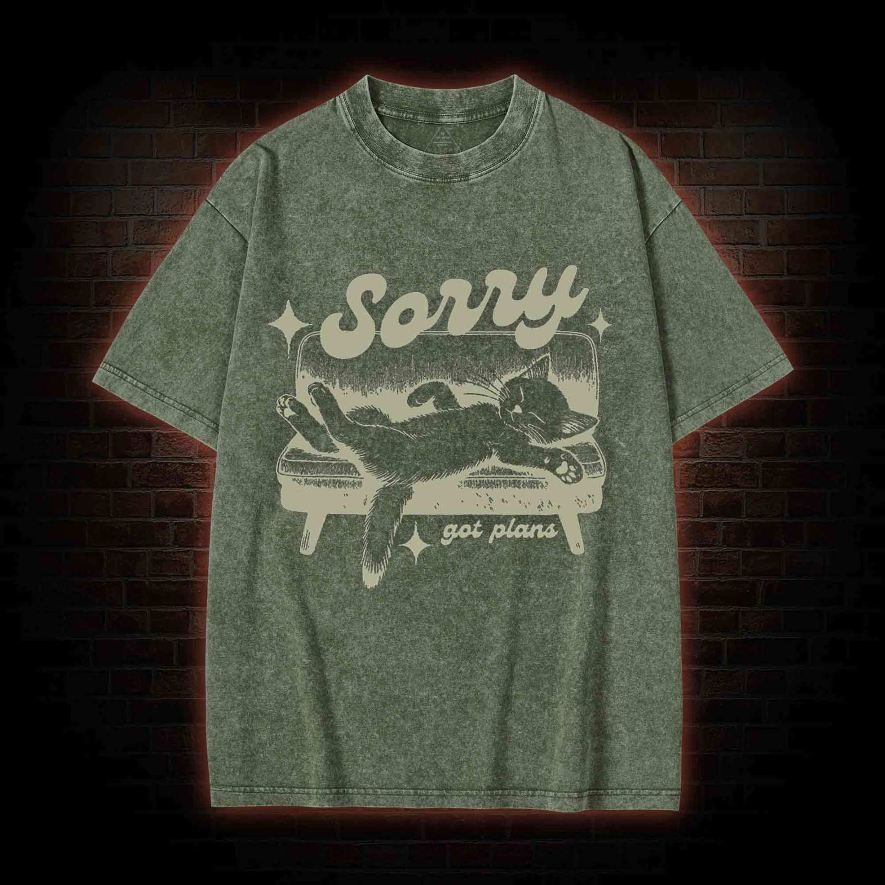 Sorry Got Plans Washed T-shirt