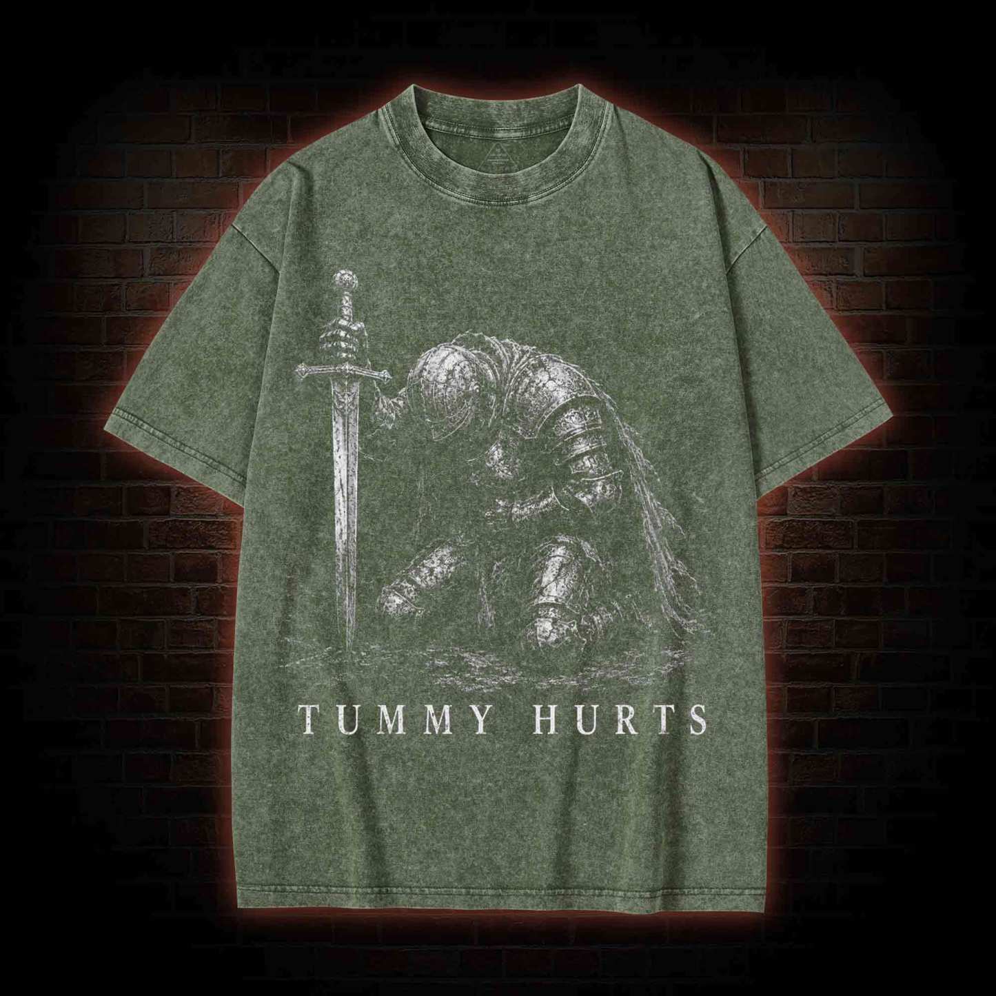 Tummy Hurts Knight Washed T-shirt