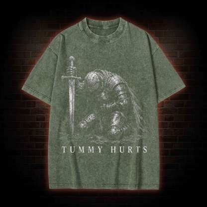 Tummy Hurts Knight Washed T-shirt