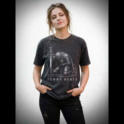 Tummy Hurts Knight Washed T-shirt