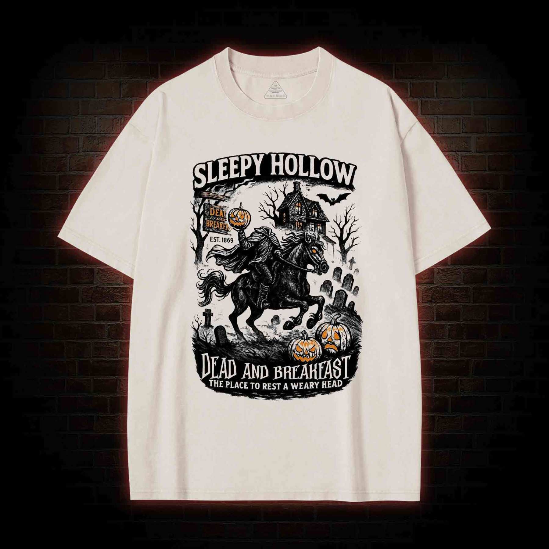 Vintage Halloween Scary Washed T-shirt