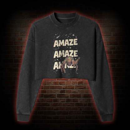 Amaze! Amaze! Amaze! Washed Cropped Sweatshirts