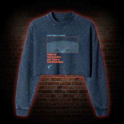 Wormhole Washed Cropped Sweatshirts