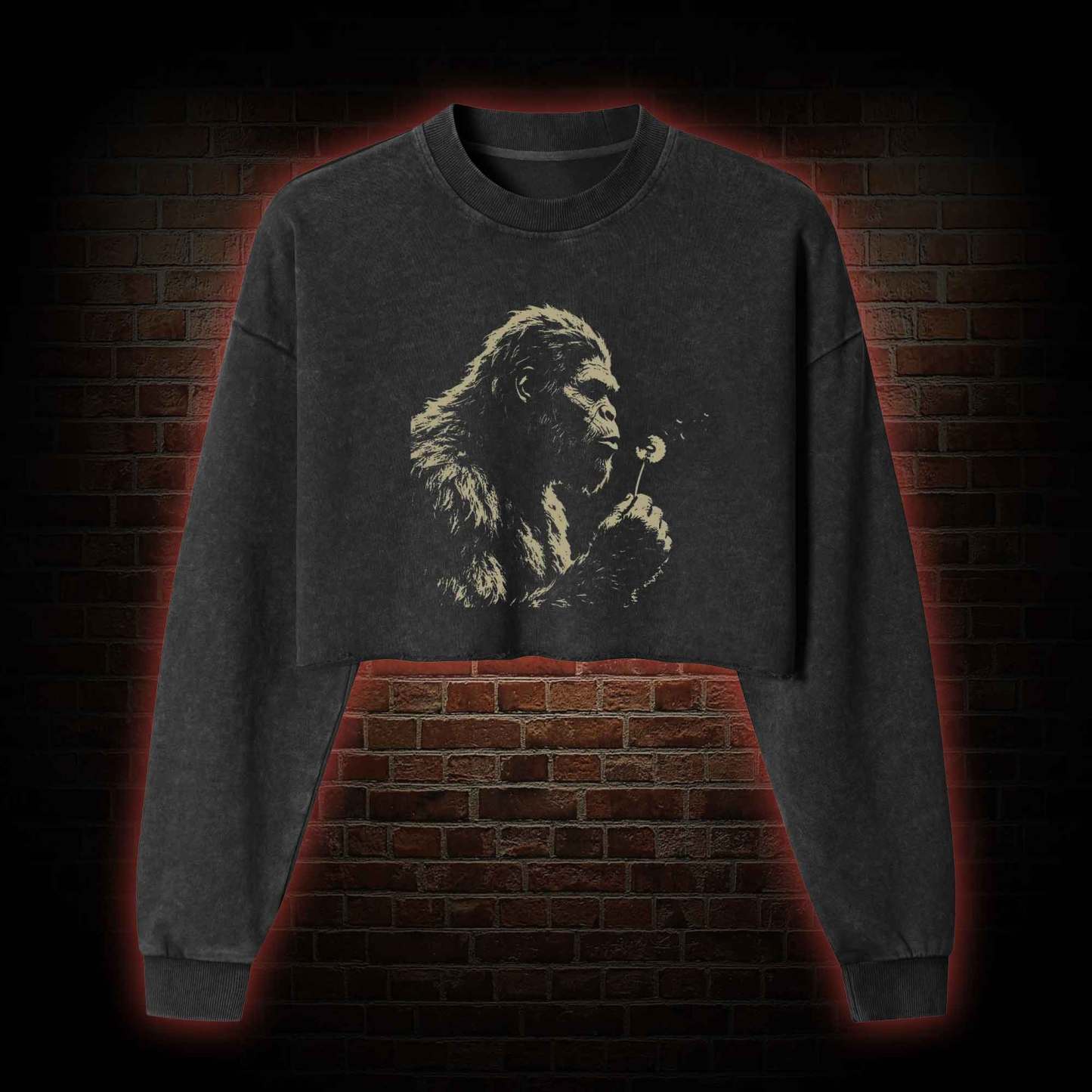 Bigfoot Dandelion Washed Cropped Sweatshirts