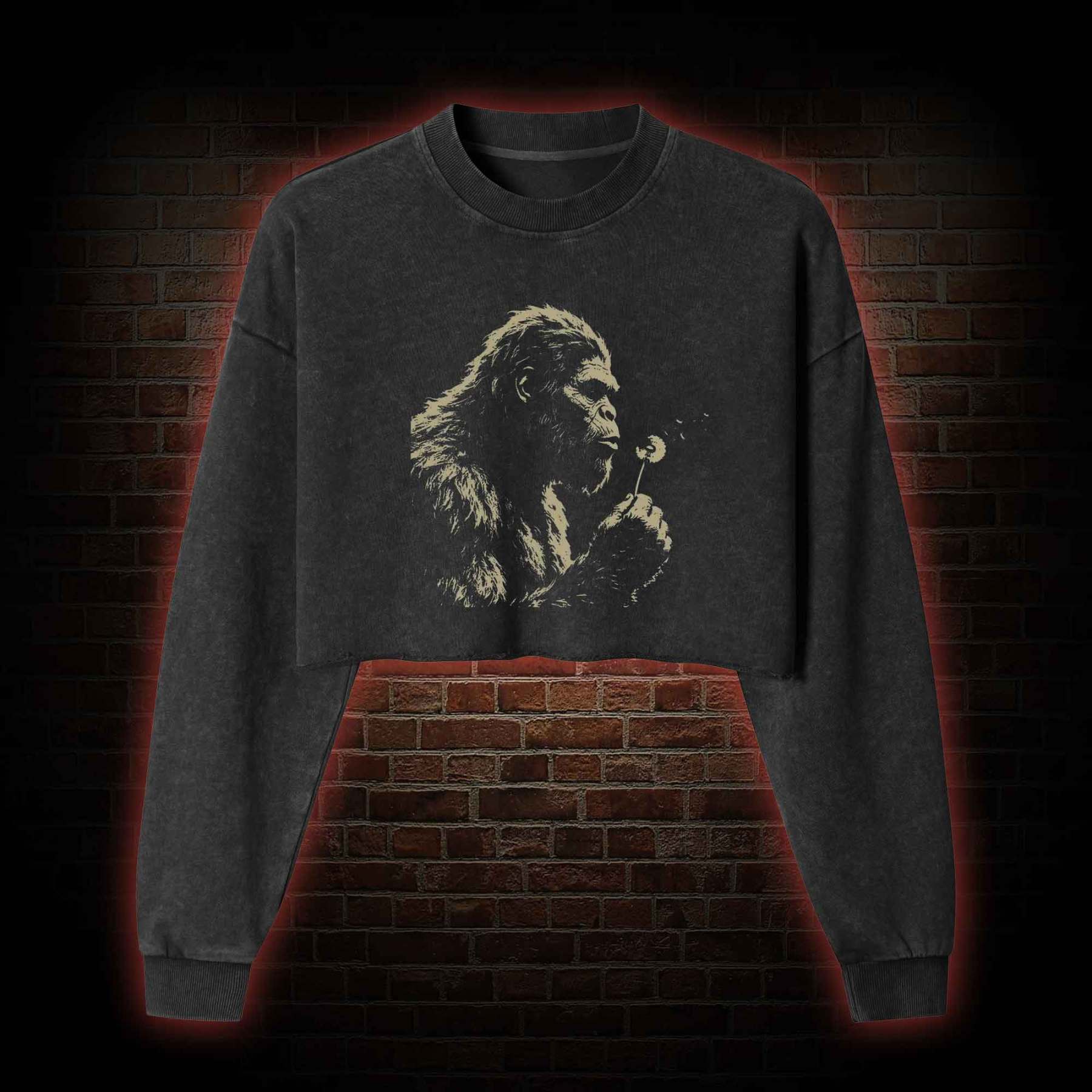 Bigfoot Dandelion Washed Cropped Sweatshirts