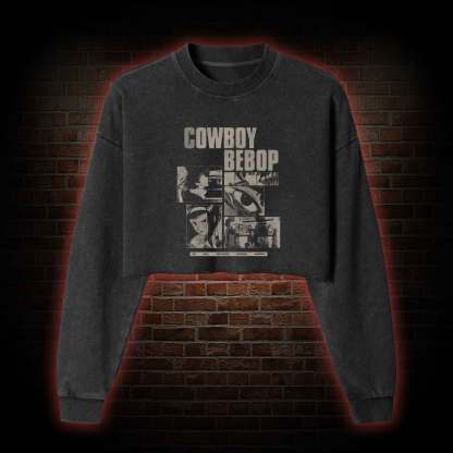 Whatever Happens Happens Washed Cropped Sweatshirts