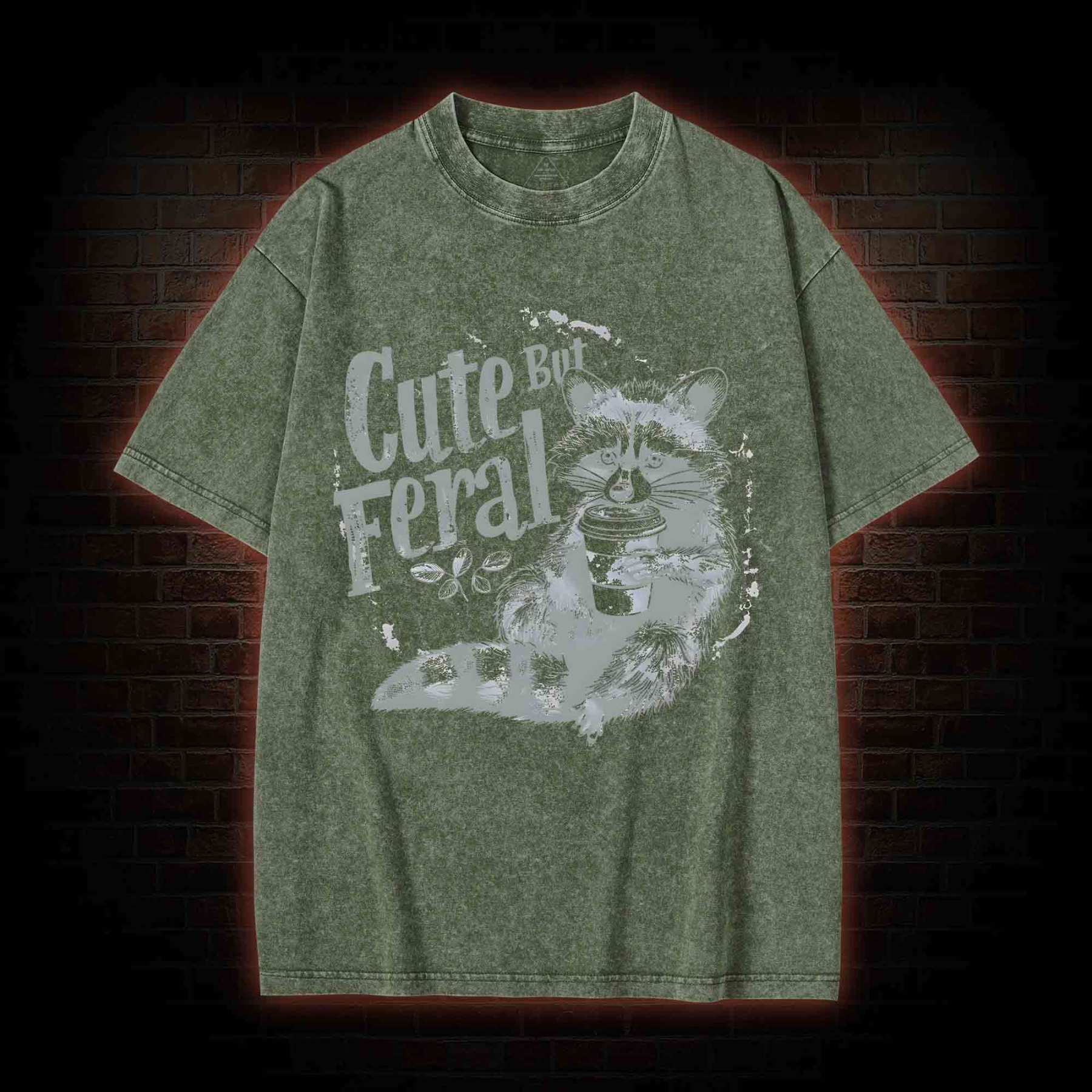 Cute But Feral Washed T-shirt