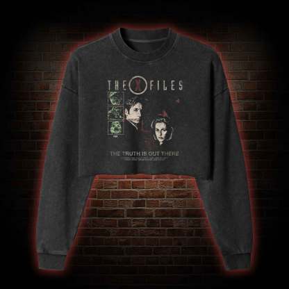 The Truth is Out There Washed Cropped Sweatshirts