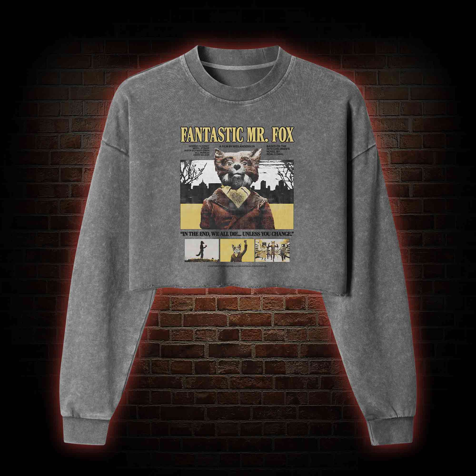 I'm a Wild Animal Washed Cropped Sweatshirts