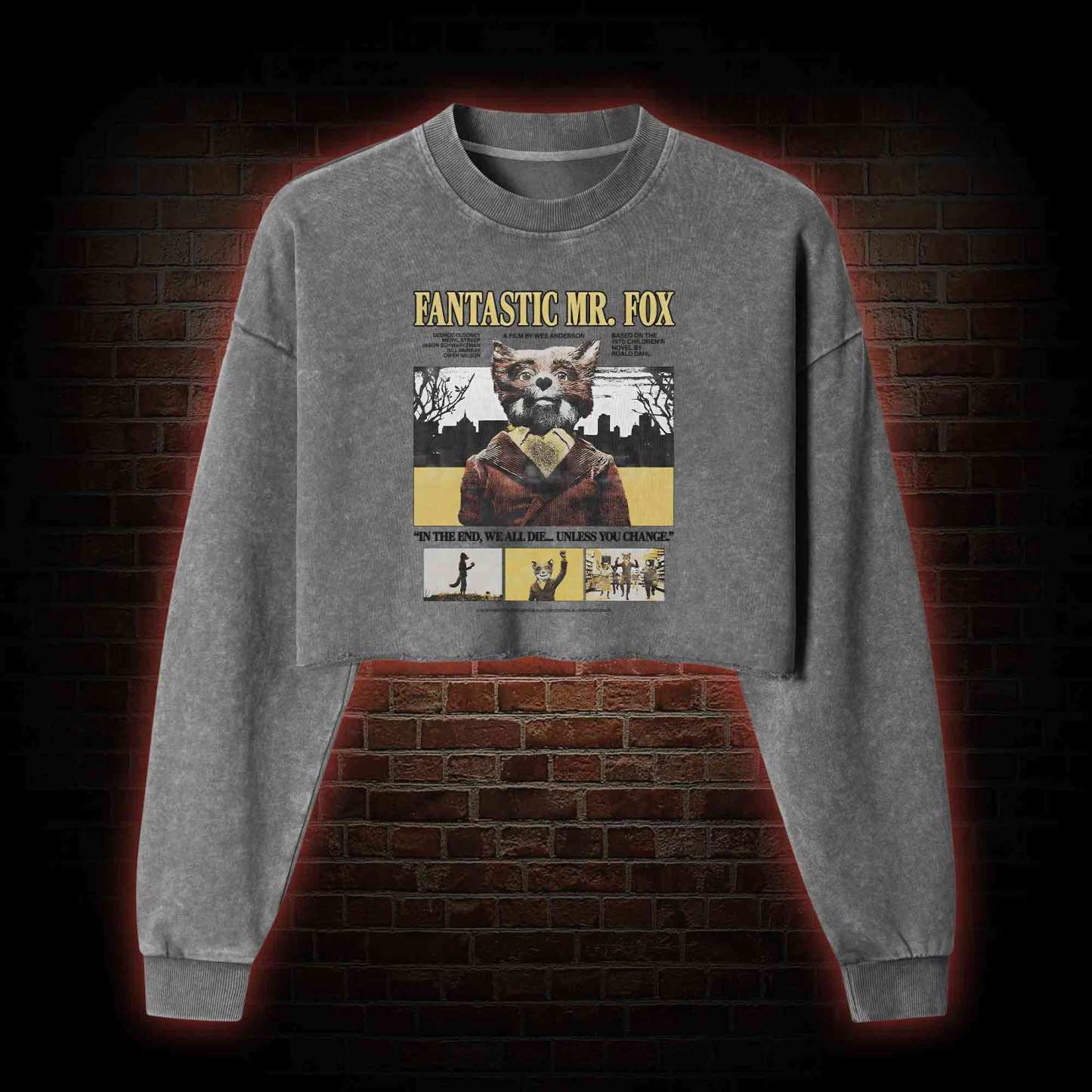 I'm a Wild Animal Washed Cropped Sweatshirts