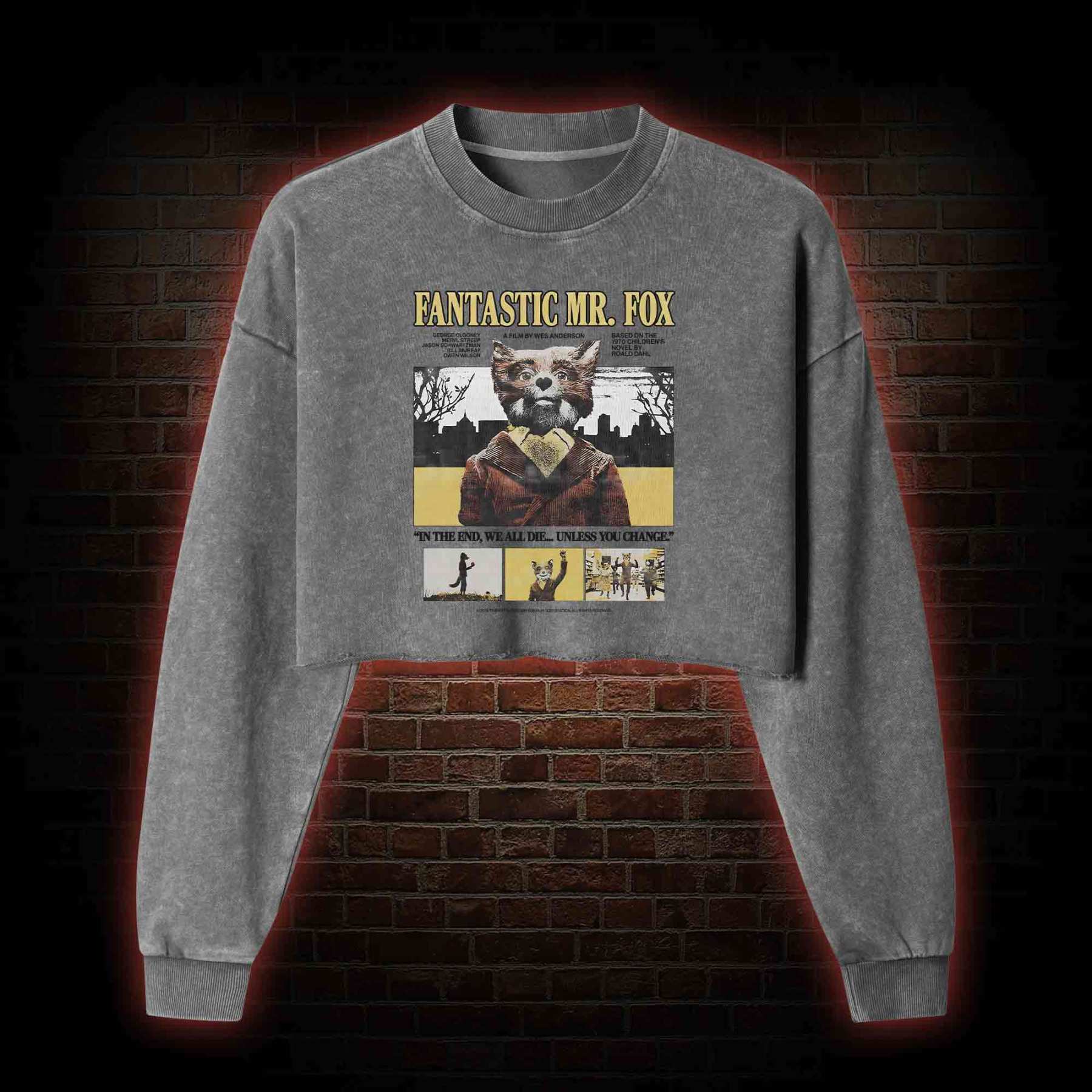 I'm a Wild Animal Washed Cropped Sweatshirts