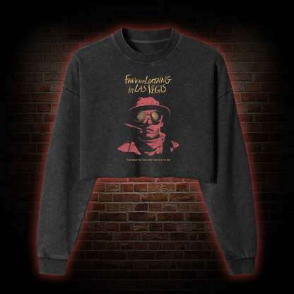 Too Weird to Live and too Rare to Die Washed Cropped Sweatshirts