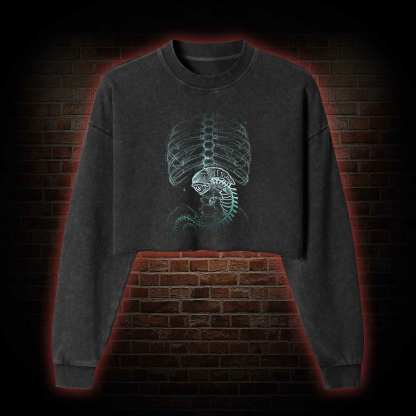 A Perfect Organism Washed Cropped Sweatshirts